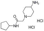 2-(4-氨基哌啶-1-基)-N-环戊基乙酰胺二盐酸盐 结构式