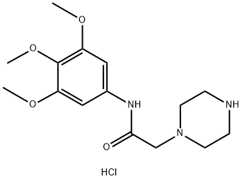 2-哌嗪-1-基-N-(3,4,5-三甲氧苯基)乙酰胺二盐酸盐 结构式