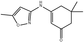 5,5-二甲基-3-[(5-甲基异恶唑-3-基)氨基]环己-2-烯-1-酮 结构式