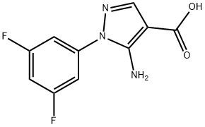 5-氨基-1-(3,5-二氟苯基)-1H-吡唑-4-羧酸 结构式