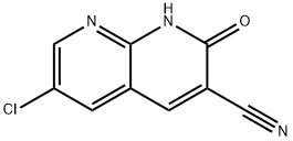 6-Chloro-2-hydroxy-1,8-naphthyridine-3-carbonitrile 结构式