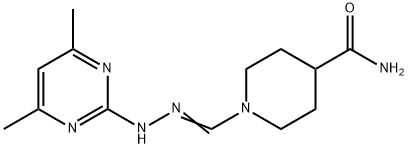 1-[N'-(4,6-二甲基嘧啶-2-基)乙脒基]4-哌啶甲酰胺 结构式