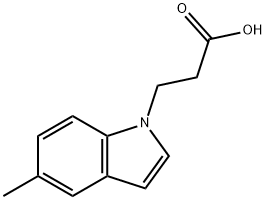 3-(5-甲基-1H-吲哚-1-基)丙酸 结构式
