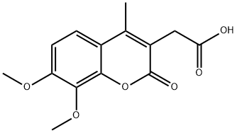 2-(7,8-二甲氧基-4-甲基-2-氧代-苯并吡喃-3-基)乙酸 结构式