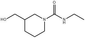 N-Ethyl-3-(hydroxymethyl)piperidine-1-carboxamide 结构式