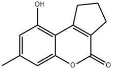 9-羟基-7-甲基-2,3-二氢-1H-环戊烷并[C]苯并吡喃-4-酮 结构式