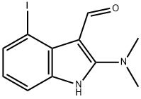 2-(Dimethylamino)-4-iodo-1H-indole-3-carbaldehyde 结构式
