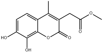 (7,8-二羟基-4-甲基-2-氧代-2H-苯并吡喃-3-基)乙酸甲酯 结构式