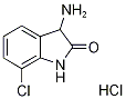 3-氨基-7-氯-1,3-二氢-2H-吲哚-2-酮盐酸盐 结构式