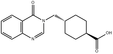 反式-4-[(4-氧代喹唑啉-3(4H)-基)甲基]环己烷羧酸 结构式