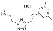 (2-{5-[(3,5-二甲基苯氧基)甲基]-1,2,4-恶二唑-3-基}乙基)甲胺盐酸盐 结构式