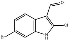 6-溴-2-氯-1H-吲哚-3-甲醛 结构式