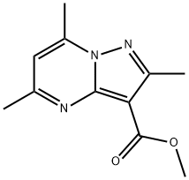 2,5,7-三甲基吡唑[1,5-A]嘧啶-3-甲酸甲酯 结构式