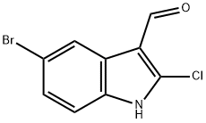 5-溴-2-氯-1H-吲哚-3-甲醛 结构式