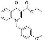 Ethyl 1-[(4-methoxyphenyl)methyl]-4-oxo-1,4-dihydroquinoline-3-carboxylate 结构式