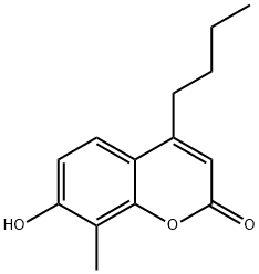 4-丁基-7-羟基-8-甲基-香豆素 结构式