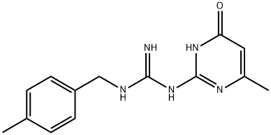 N-(4-甲苄基)-N'-(6-甲基-4-氧代-1,4-二氢嘧啶-2-基)胍 结构式