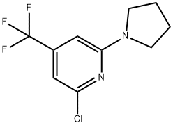 2-Chloro-6-pyrrolidin-1'-yl-4-(trifluoromethyl)-pyridine 结构式