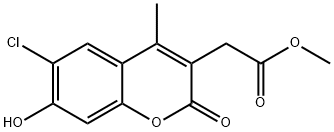 2-(6-氯-7-羟基-4-甲基-2-氧代-苯并吡喃-3-基)乙酸甲酯 结构式