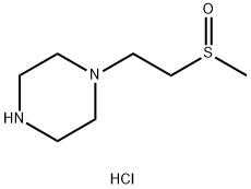 1-[2-(甲基苯亚磺酰基)乙基]哌嗪二盐酸盐 结构式