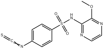 4-硫代异氰酸酯邻-N-(3-甲氧基-2-吡嗪基)苯磺酰胺 结构式