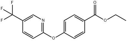 Ethyl 4-{[5-(trifluoromethyl)pyridin-2-yl]oxy}benzoate 结构式