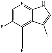 5-Fluoro-3-iodo-1H-pyrrolo[2,3-b]pyridine-4-carbonitrile 结构式