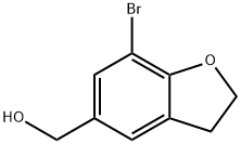 (7-溴-2,3-二氢苯并呋喃-5-基)甲醇 结构式