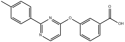 3-{[2-(4-甲基苯基)嘧啶-4-基]氧基}苯甲酸 结构式