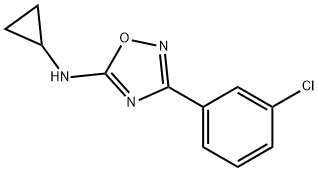 3-(3-氯苯基)-N-环丙基-1,2,4-恶二唑-5-胺 结构式