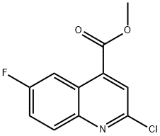 2-氯-6-氟喹啉-4-甲酸甲酯 结构式