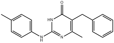 5-苄基-6-甲基-2-[(4-甲基苯基)氨基]嘧啶-4(3H)-酮 结构式