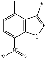 3-溴-4-甲基-7-硝基-1H-吲唑 结构式