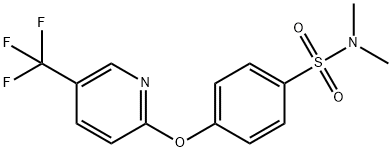 N,N-二甲基-4-((5-(三氟甲基)吡啶-2-基)氧基)苯磺酰胺 结构式