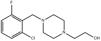 2-[4-(2-Chloro-6-fluorobenzyl)-piperazin-1-yl]ethanol 结构式