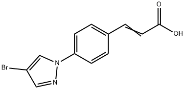 (E)-3-(4-(4-溴-1H-吡唑-1-基)苯基)丙烯酸 结构式