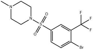 1-((4-溴-3-(三氟甲基)苯基)磺酰基)-4-甲基哌嗪 结构式