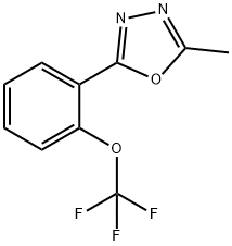 2-甲基-5-(2-(三氟甲氧基)苯基)-1,3,4-噁二唑 结构式