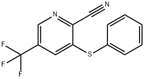 2-Cyano-3-phenylsulfanyl-5-(trifluoromethyl)pyridine 结构式