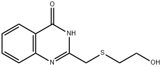 2-(((2-羟乙基)硫代)甲基)喹唑啉-4(1H)-酮 结构式