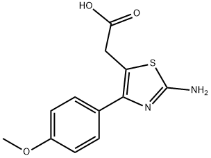 [2-AMINO-4-(4-METHOXY-PHENYL)-THIAZOL-5-YL]-ACETIC ACID 结构式