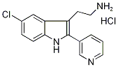 2-(5-Chloro-2-pyridin-3-yl-1H-indol-3-yl)ethylamine hydrochloride 结构式