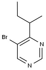 5-Bromo-4-(sec-butyl)pyrimidine 结构式