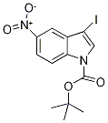 3-Iodo-5-nitro-1H-indole-1-carboxylic acid tert-butyl ester 结构式