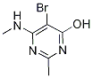 5-Bromo-2-methyl-6-(methylamino)pyrimidin-4-ol, 5-Bromo-N,2-dimethyl-6-hydroxypyrimidin-4-amine 结构式