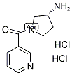 (3R)-3-Amino-1-[(pyridin-3-yl)carbonyl]pyrrolidine dihydrochloride, 3-{[(3R)-3-Aminopyrrolidin-1-yl]carbonyl}pyridine dihydrochloride 结构式