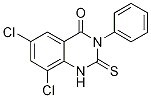 6,8-Dichloro-2,3-dihydro-3-phenyl-2-thioxo-1H-quinazolin-4-one 结构式