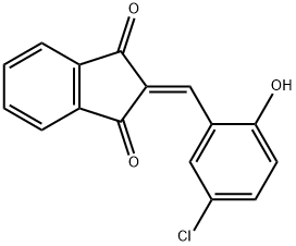 2-(5-Chloro-2-hydroxybenzylidene)-1H-indene-1,3(2H)-dione 结构式