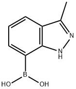(3-甲基-1H-吲唑-7-基)硼酸 结构式