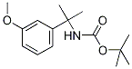 tert-Butyl [2-(3-methoxyphenyl)prop-2-yl]carbamate, 3-{2-[(tert-Butoxycarbonyl)amino]prop-2-yl}anisole 结构式
